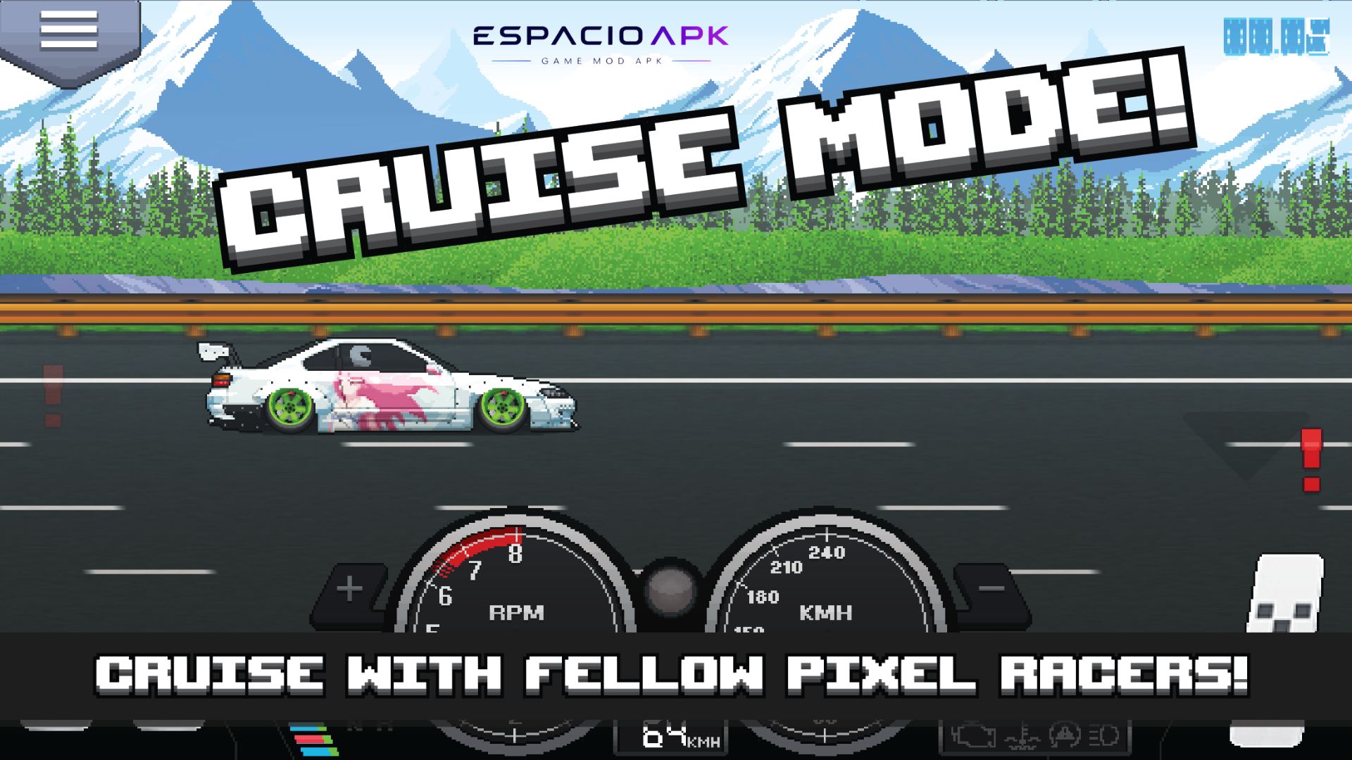 Pixel Car Racer MOD APK Unlimited Cars & Parts Gratis